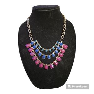 Talbots 3-tier statement necklace